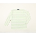 ［SAINT JAMES/セントジェームス］OUESSANT ウェッソン ボートネック カットソー　NEIGE/PLUCHE（ホワイト/ミントグリーン）