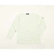 ［SAINT JAMES/セントジェームス］OUESSANT ウェッソン ボートネック カットソー　NEIGE/MINT（ホワイト/ミントグリーン）