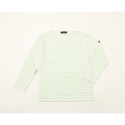 [SAINT JAMES/セントジェームス]OUESSANT ウェッソン ボートネック カットソー　NEIGE/MINT(ホワイト/ミントグリーン)