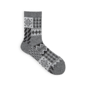 [Tabio]ジャカードウィンターホリデーソックス(021140960)　チャコールグレー