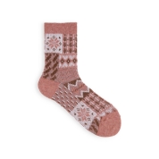 [Tabio]ジャカードウィンターホリデーソックス(021140960)　ローズ