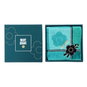 [マリークワント]大判 タオルハンカチ スパンコール刺しゅう(001398-0001)　グリーン