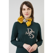 [DAKS] チェックスクエアスカーフ　54/マスタード