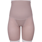 [GlamourPrincess]超ハイウエストロングガードルショーツ　ピンクベージュ