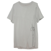 [GlamourPrincess]【吸水速乾・抗菌防臭加工】オーバーサイズリラックストップス_90472　グレー