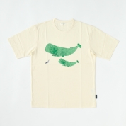 [arakawa1886×kata kata]半袖Tシャツ マッコウクジラ(アイボリー)　