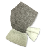 [Natural Basic] ウールカシミヤニットマフラー　グレー