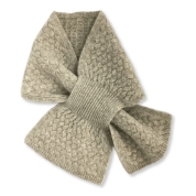 [Natural Basic] ウールカシミヤニットマフラー　コショウ色