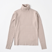 【SALE】[MAGLIA STELLA/マリアステラ]タートルネックリブニット（グレージュ）