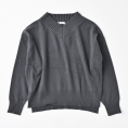 【SALE】[MAGLIA STELLA/マリアステラ]ウール混Vネックニット（チャコール）
