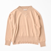 【SALE】[MAGLIA STELLA/マリアステラ]ウール混Vネックニット（ベージュ）
