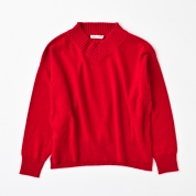 【SALE】[MAGLIA STELLA/マリアステラ]ウール混Vネックニット（レッド）