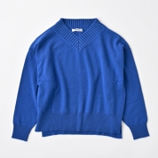 【SALE】[MAGLIA STELLA/マリアステラ]ウール混Vネックニット（ブルー）