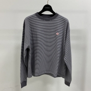 ［DANTON/ダントン］LONG SLEEVE T-SHIRT　チャコール/ホワイト　