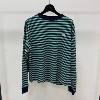 [DANTON/ダントン]LONG SLEEVE T-SHIRT DK NAVY×GREEN×GREY MULTI(#DT-C0269 TCB)