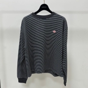 [DANTON/ダントン]LONG SLEEVE T-SHIRT BLACK×WHITE(#DT-C0269 TCB)