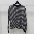[DANTON/ダントン]LONG SLEEVE T-SHIRT DK BROWN×BEIGE×SAX MULTI(#DT-C0269 TCB)