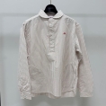 [DANTON/ダントン]ROUND COLLAR PULLOVER SHIRT　BEIGE×WHITE STRIPE(#DT-B0281 OXP)