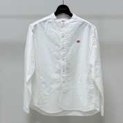 [DANTON/ダントン]BAND COLLAR SHIRT　WHITE(#DT-B0279 SOX)