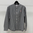 [DANTON/ダントン]BAND COLLAR SHIRT　BLACK×ECRU GINGHAM(#DT-B0279 OXP)