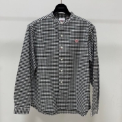 [DANTON/ダントン]BAND COLLAR SHIRT　BLACK×ECRU GINGHAM(#DT-B0279 OXP)