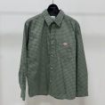 [DANTON/ダントン]COTTON TWILL CLASSIC COLLAR SHIRT　GREEN×CHARCOAL CHECK(#DT-B0391 PPU)