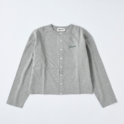 [Gymphlex/ジムフレックス]クルーネックカーディガン TOP GREY
