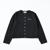 [Gymphlex/ジムフレックス]クルーネックカーディガン BLACK