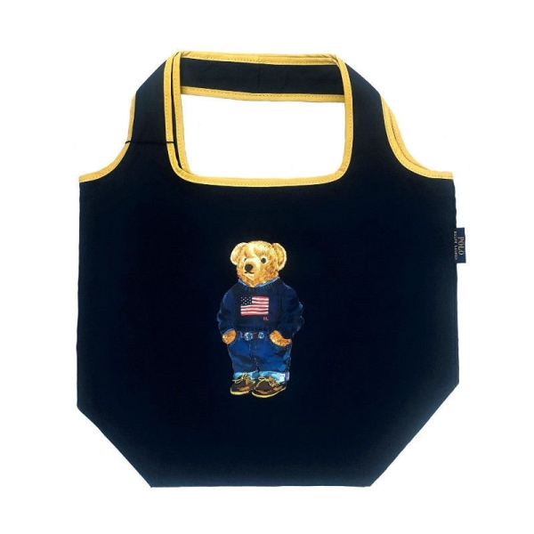 ✨未使用級/21SS/XL✨ポロラルフローレン ポロシャツ ポロベア バックロゴ ポロ ラルフ ローレン] 折りたたみバッグ（11806002）ネイビーブルー