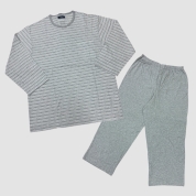 [アムール]紳士パジャマ AHP201-71202A　グレー