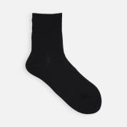 【SALE】[Tabio]オーガニックフィールド ベタショートソックス　12:クロ