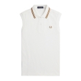 [FRED PERRY/フレッドペリー]The Fred Perry Sleeveless Shirt　SNOW WHITE　