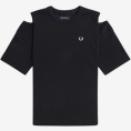 [FRED PERRY/フレッドペリー]Cut Out T-Shirt　BLACK　