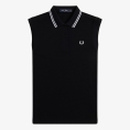 [FRED PERRY/フレッドペリー]スリーブレスポロシャツ　BLACK(ブラック）