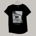 【SALE】[ディニテコリエ]モノトーンフォトTシャツ(ブラック)　