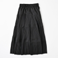 [Dignite collier/ディニテコリエ]3段プリーツスカート（ブラック）