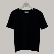 [ビワコットン]クルーネックＴシャツ/プレーン(3414843) ブラック