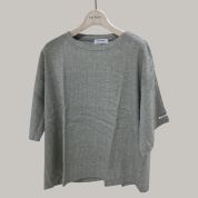 [ビワコットン]クルーネックＴシャツ/ワイド (3414842) トップグレー
