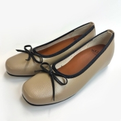 【SALE】[エンチャンテッド]24951 ソフトインヒールバレエシューズ グレージュコンビ 25.0cm　