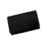 【SALE】[レザーグッズモリヤ]〈Deer skin〉キーケース　クロ