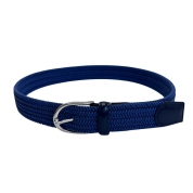 【SALE】[ノストロアテュー]伸縮コットンメッシュベルト　ブルー