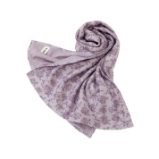 【SALE】[KINDCARE]バラ柄ストール(日本製)　パープル