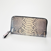 【SALE】[パイソン]ラウンド型長財布(日本製)　プリズムナチュラル