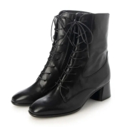 【SALE】[jupery]5cmヒールレースアップブーツ №101 BL（23.0㎝）　ブラック