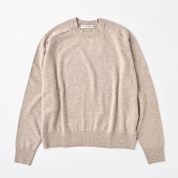 【SALE】[マリアステラ]クルーネックニット　ベージュ