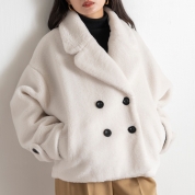 【SALE】[EUCLAID]ボアジャケット　オフホワイト