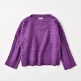 【SALE】[ミ・デゥー]身頃ケーブルPO　パープル（1133-08058）　