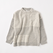 【SALE】[ミ・デゥー]配色ボトルネックPO　ライトグレイ（1134-08006）　