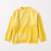 【SALE】[ミ・デゥー]配色ボトルネックPO　イエロー（1134-08006）　