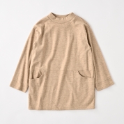 【SALE】[ミ・デゥー]メルトンハイネックチュニック　ベージュ（1134-01008）　